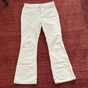 Pilcro Cream Boot Cut Pants